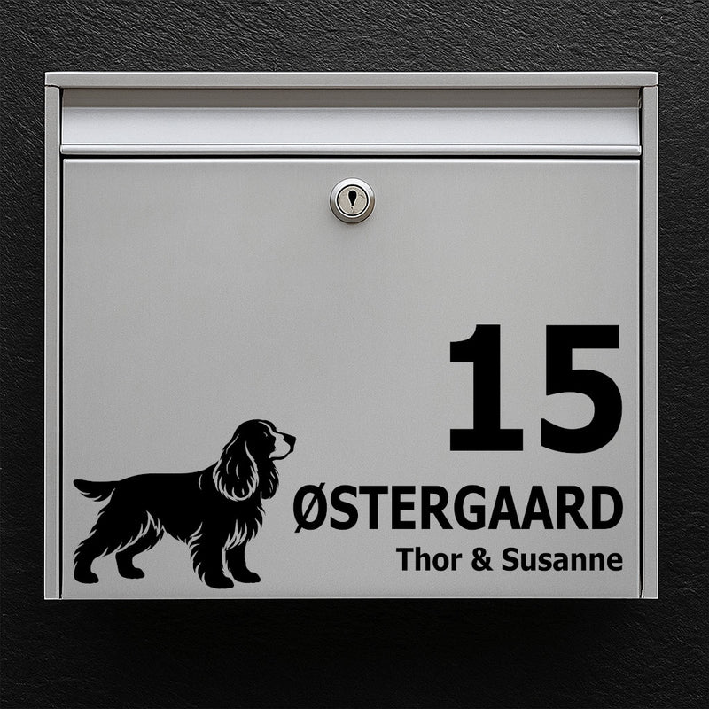 Brevlådeklistermärke med Cocker Spaniel