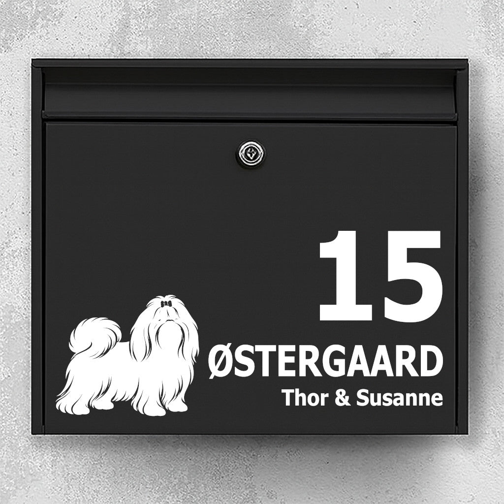 Brevlådeklistermärke med Shih Tzu