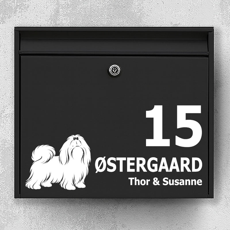Brevlådeklistermärke med Shih Tzu