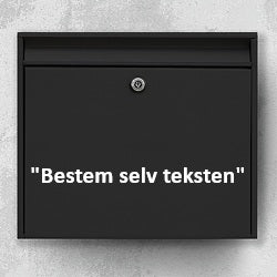 Brevlådeetikett med egen text – personlig/anpassad etikett i tydlig typografi – väderbeständig, självhäftande vinyl