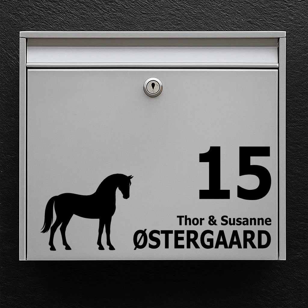 Brevlådeklistermärke med Dansk sportponny