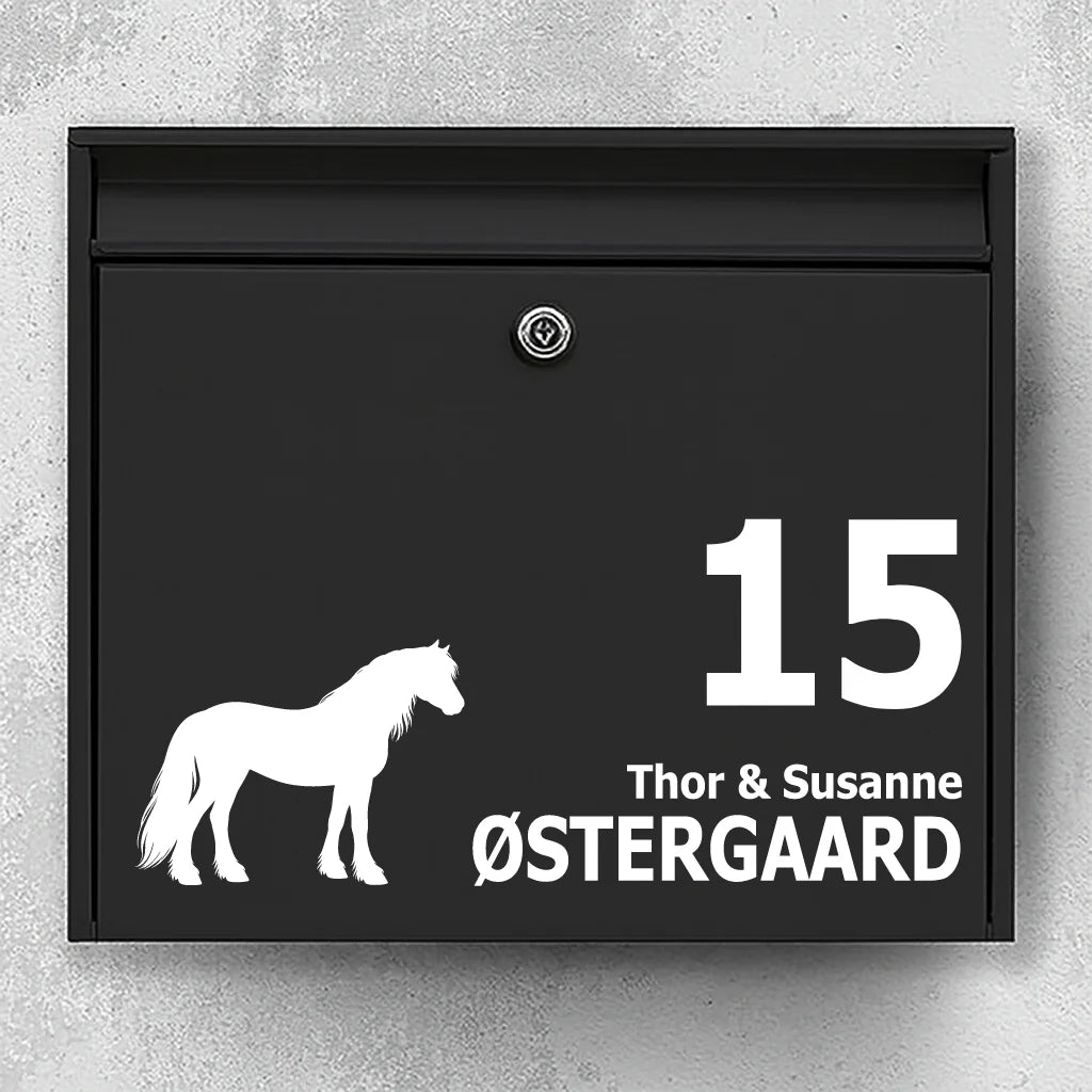 Brevlådeklistermärke med Fell Pony