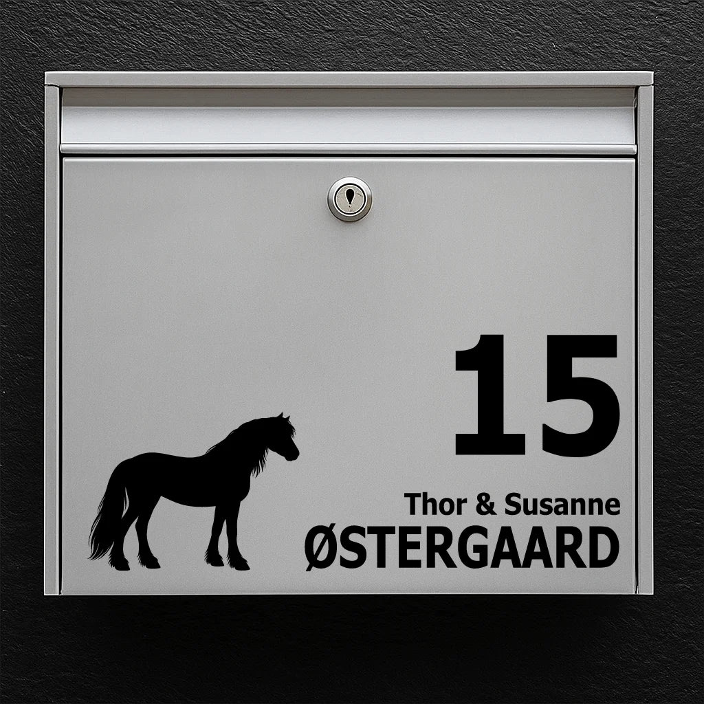 Brevlådeklistermärke med Fell Pony