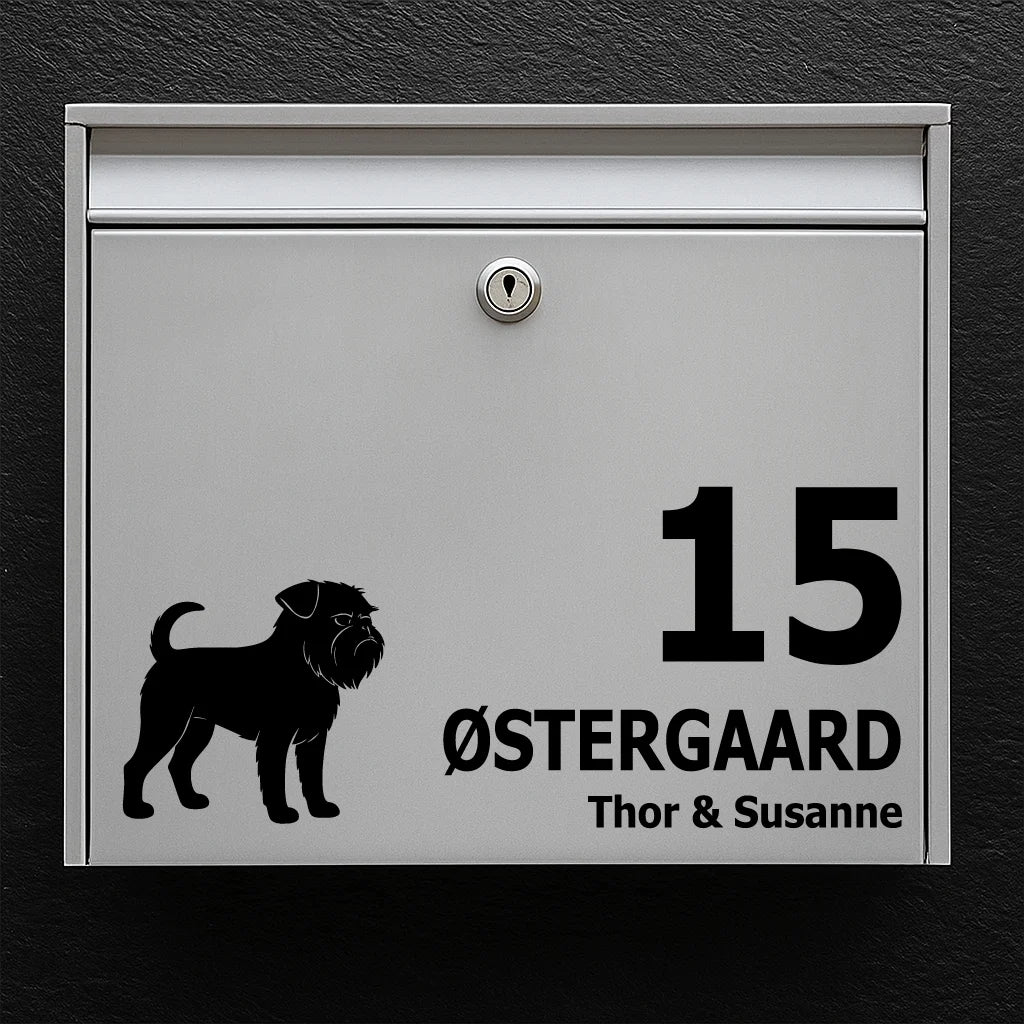 Brevlådeklistermärke med Griffon bruxellois