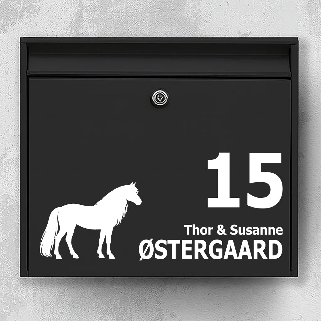 Brevlådeklistermärke med haflinger