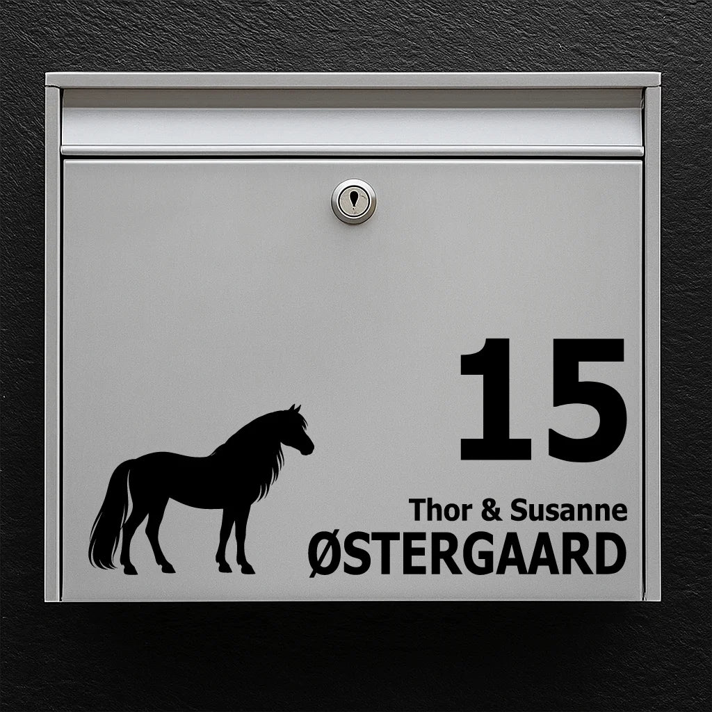 Brevlådeklistermärke med haflinger