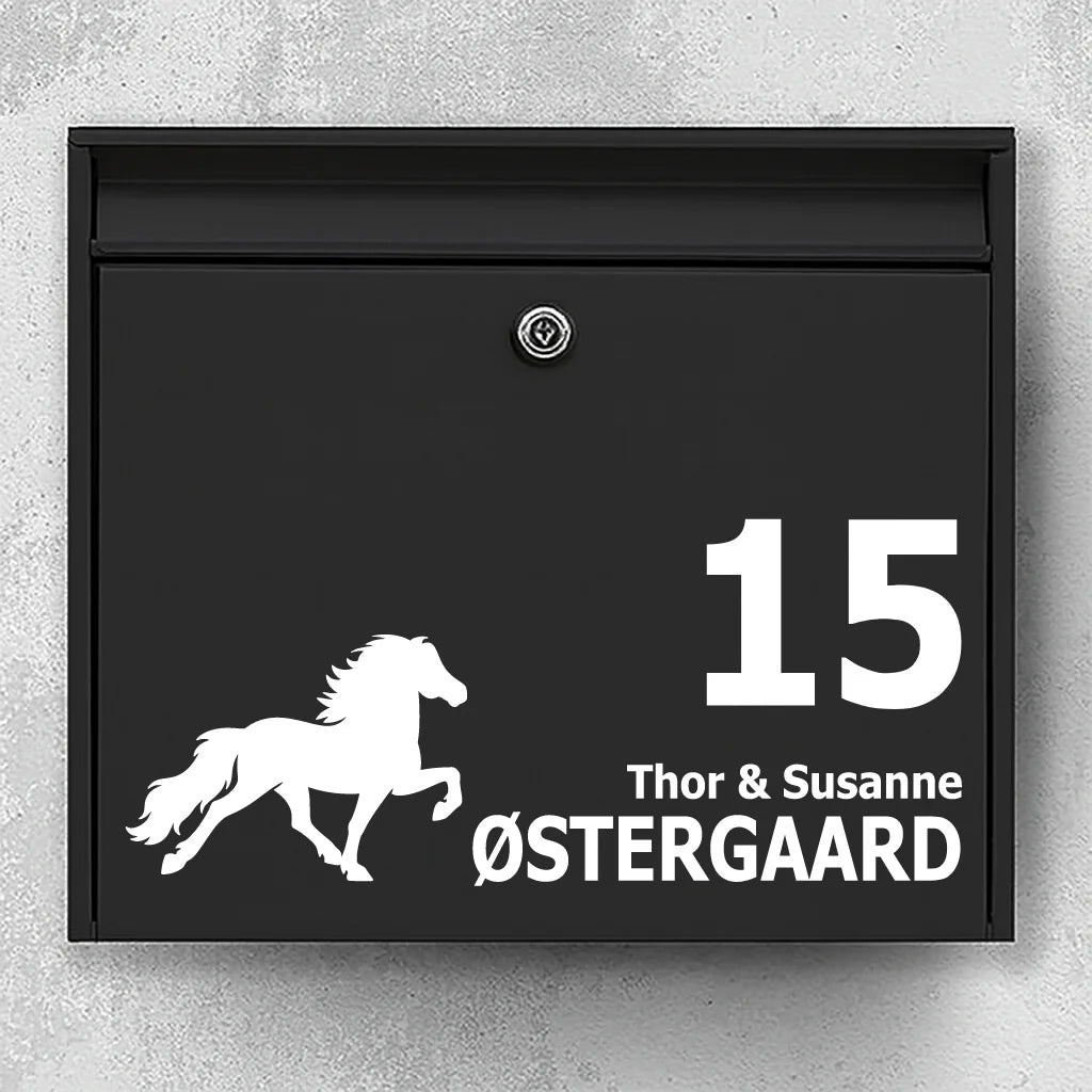 Brevlådeklistermärke med åsna