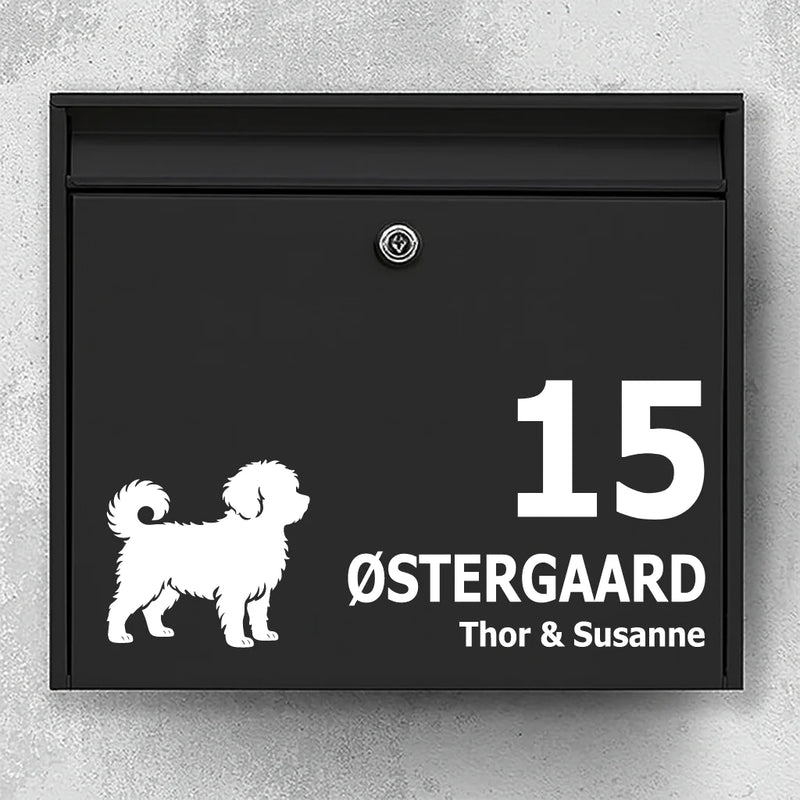 Brevlådeklistermärke med maltipoo