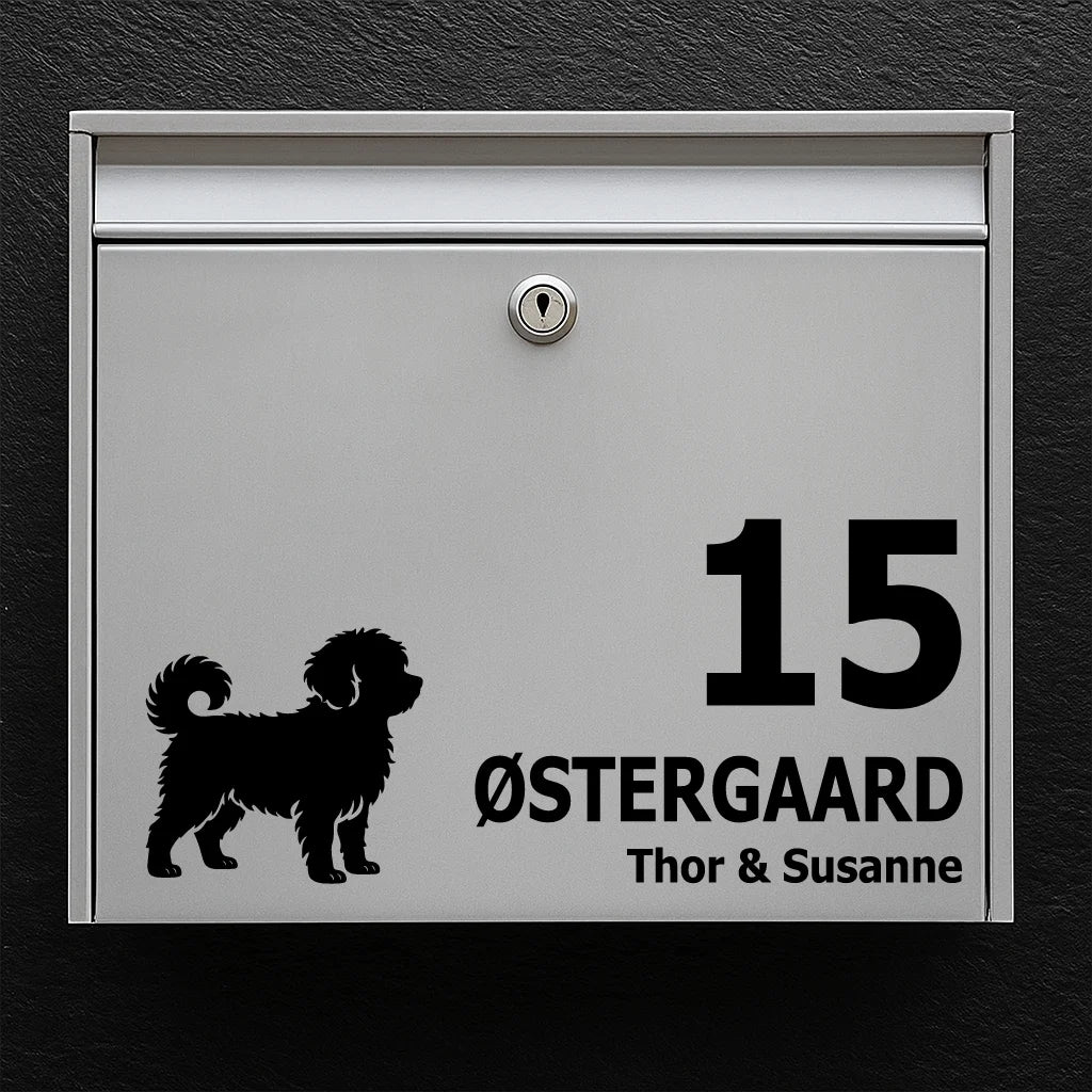 Brevlådeklistermärke med maltipoo