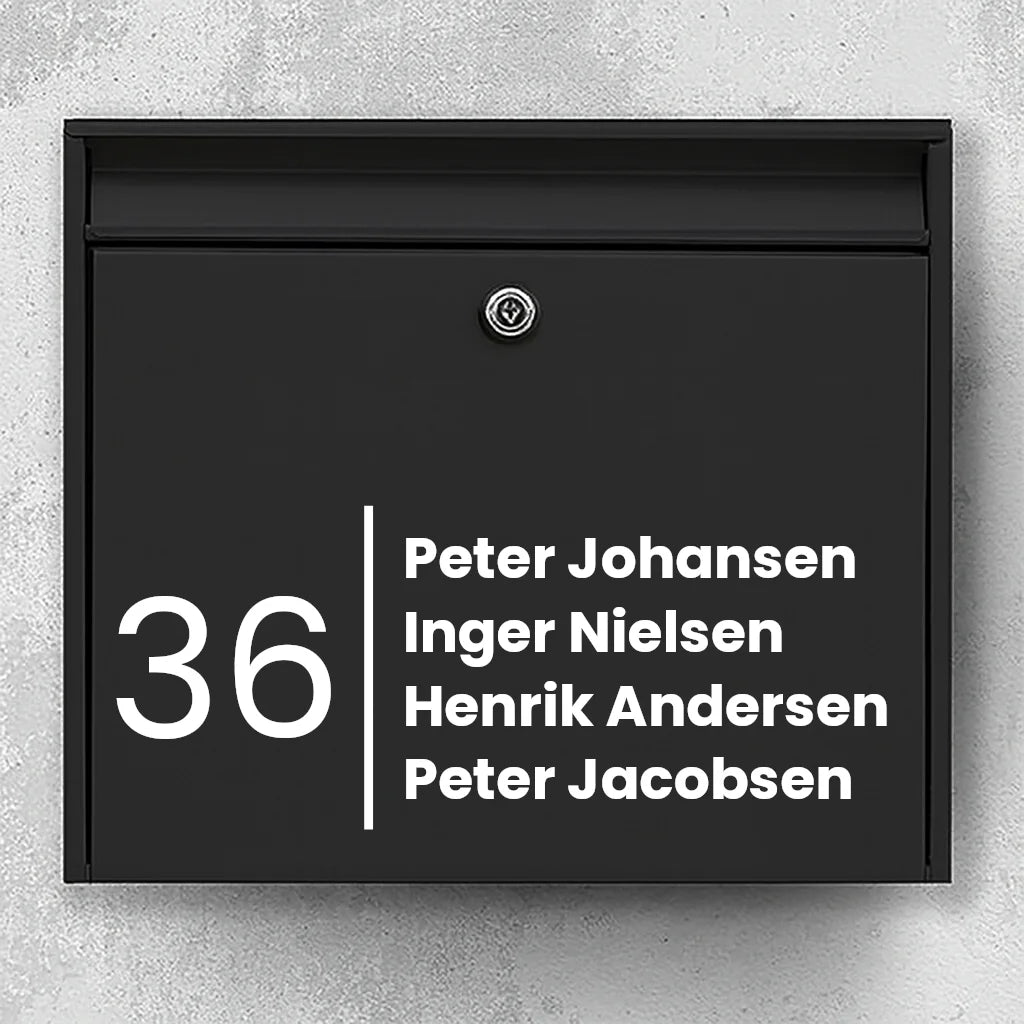 Brevlåda klistermärke snygg design