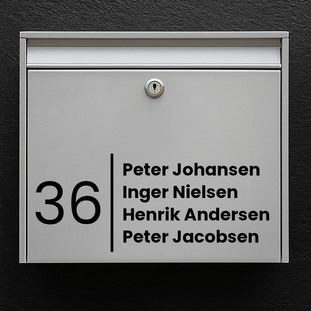 Brevlåda klistermärke snygg design