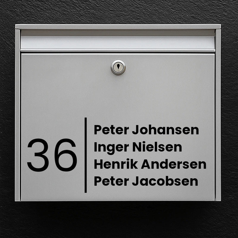 Brevlåda klistermärke snygg design