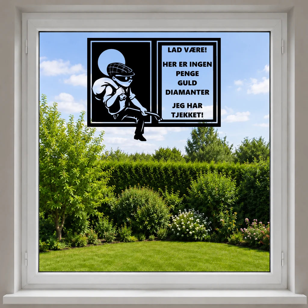 Tjuven – fönstersticker