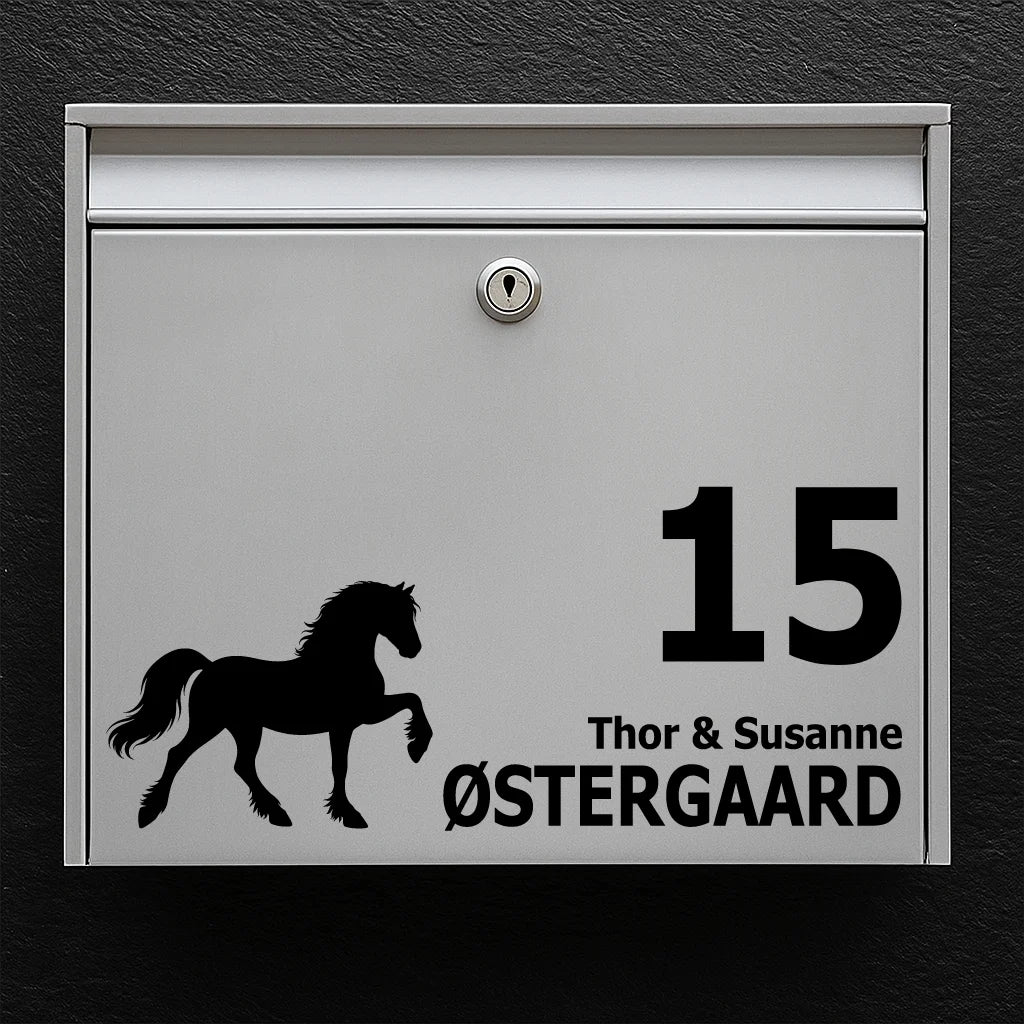 Brevlådeklistermärke med Welsh cob 