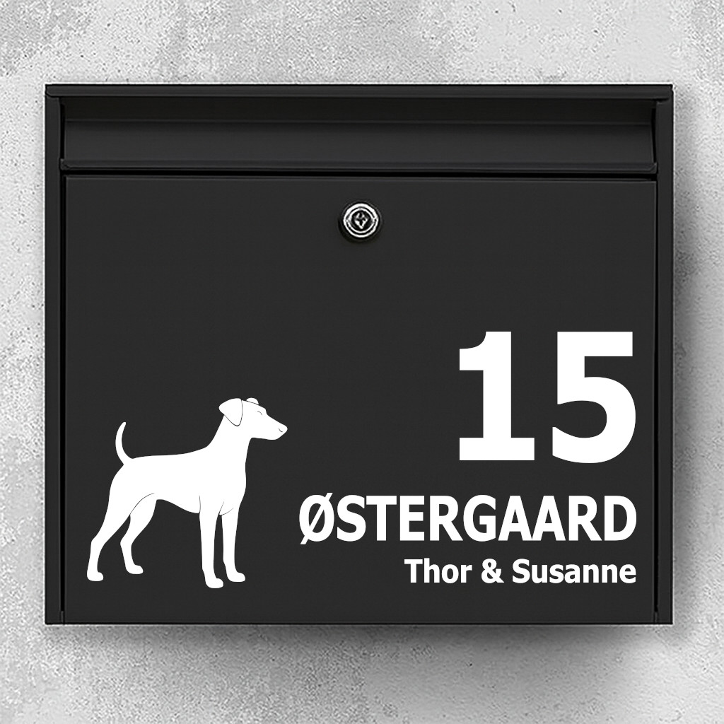 Namnskylt brevlåda - Tysk Pinscher