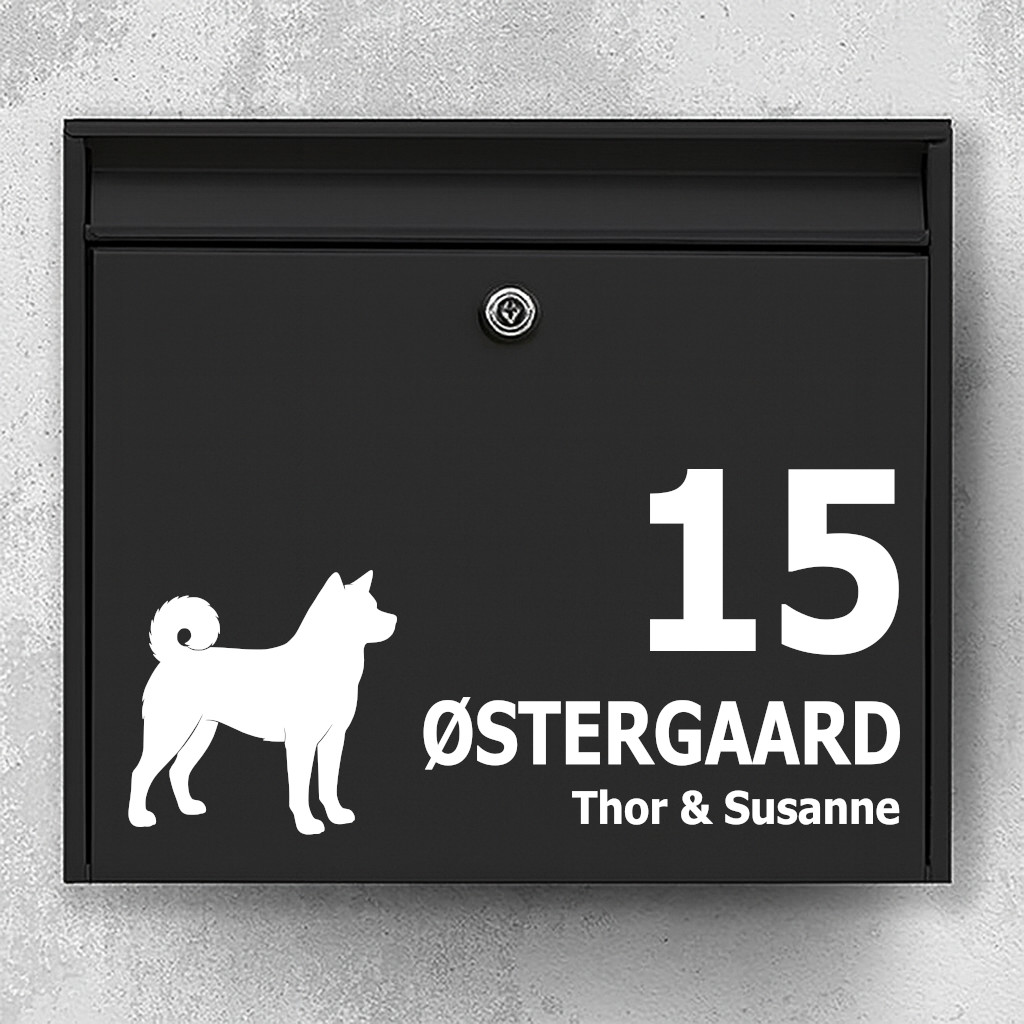 Namnskylt brevlåda - Akita