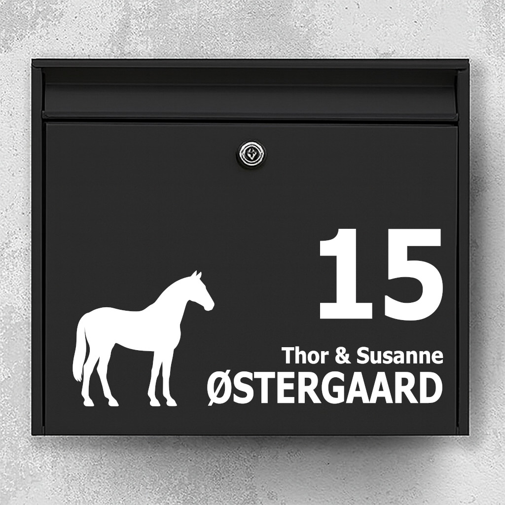 Namnskylt brevlåda - Holsteinar