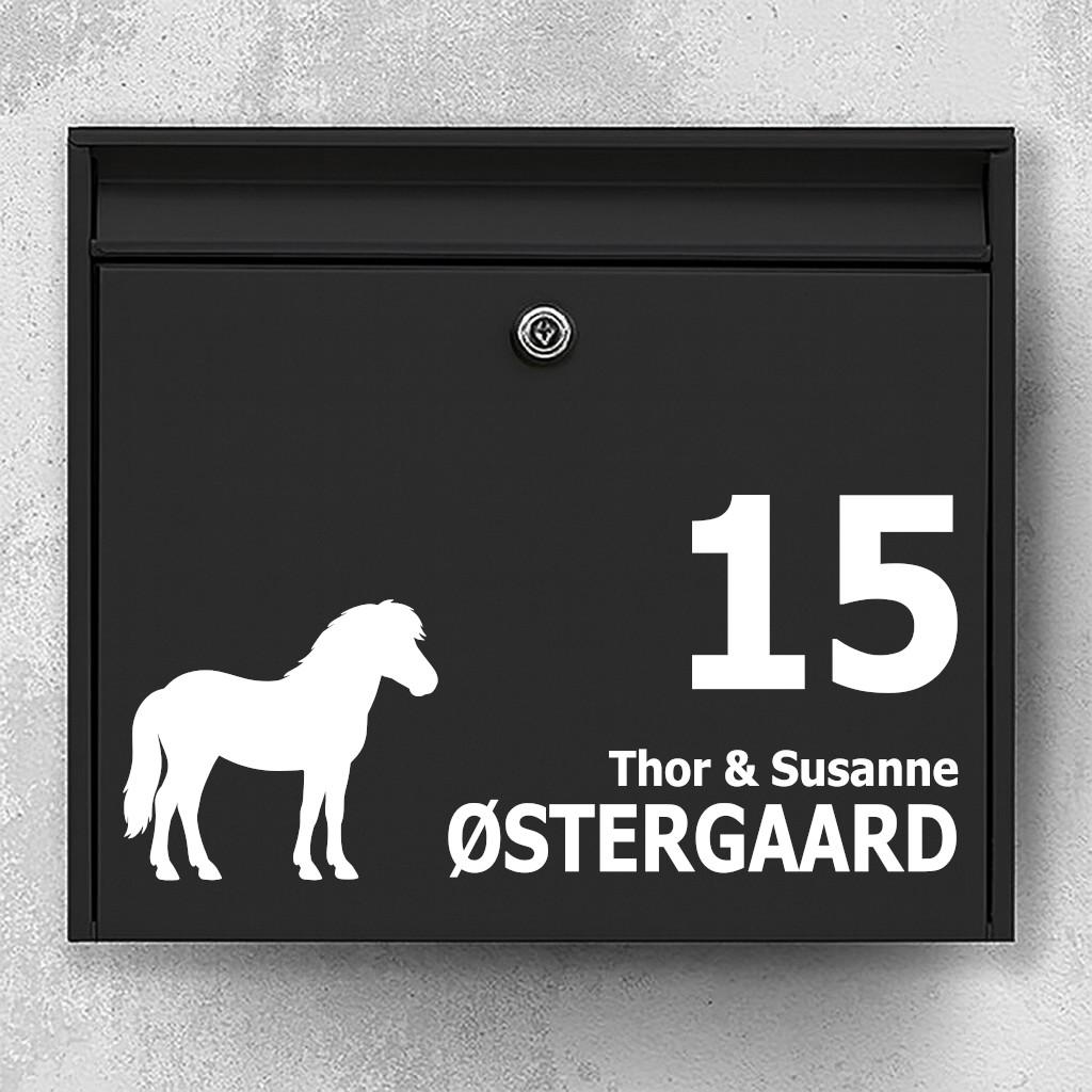 Namnskylt brevlåda - Isländska häst