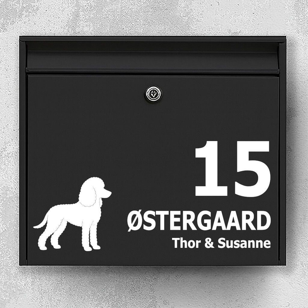 Namnskylt brevlåda - Pudel