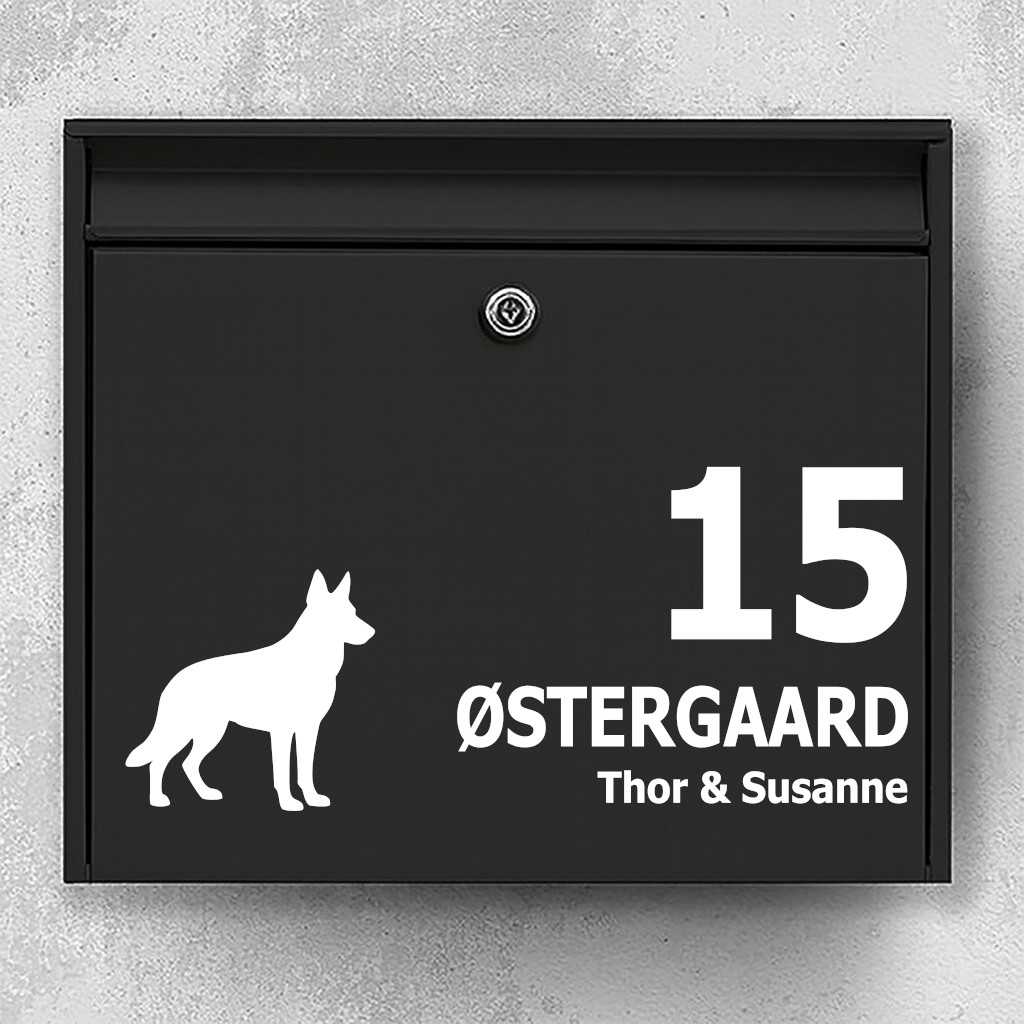Namnskylt brevlåda - Schäfer