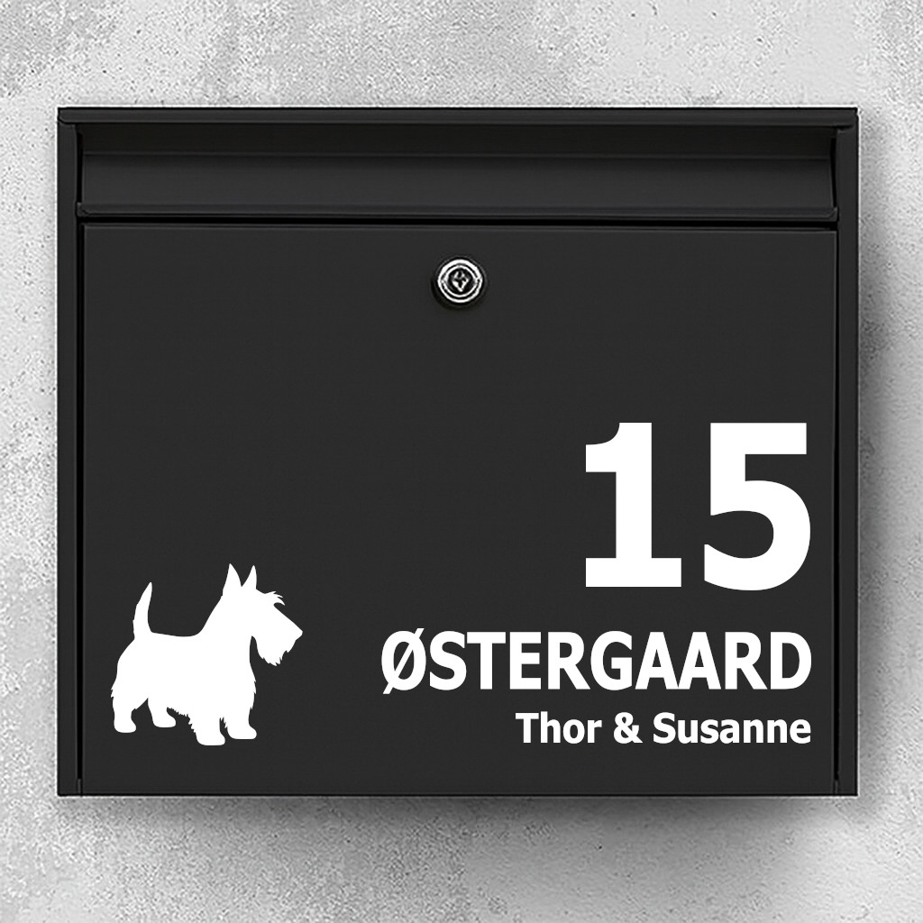 Namnskylt brevlåda - Scottish Terrier