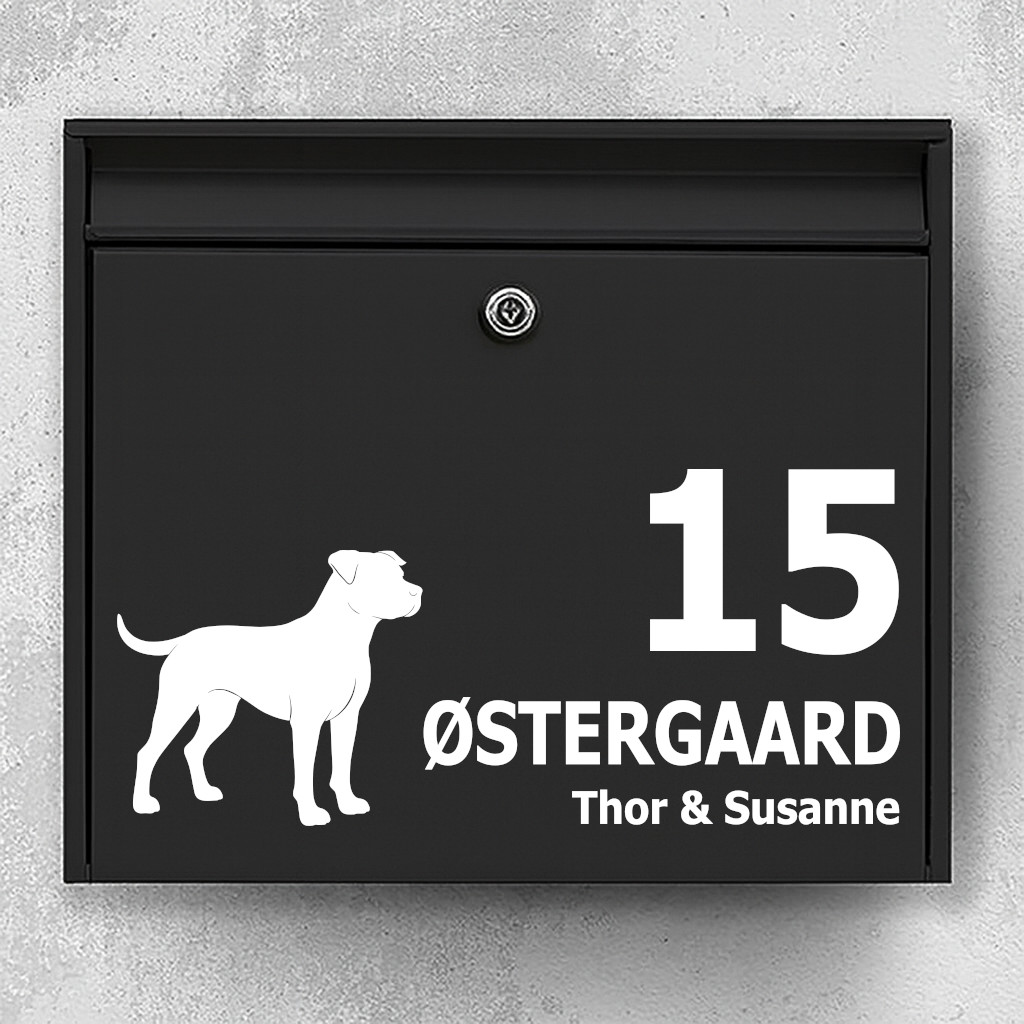Namnskylt brevlåda - Alano Espanol (Spansk Bulldog)